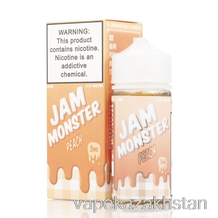 Vape Kazakhstan Peach - Jam Monster - 100mL 0mg